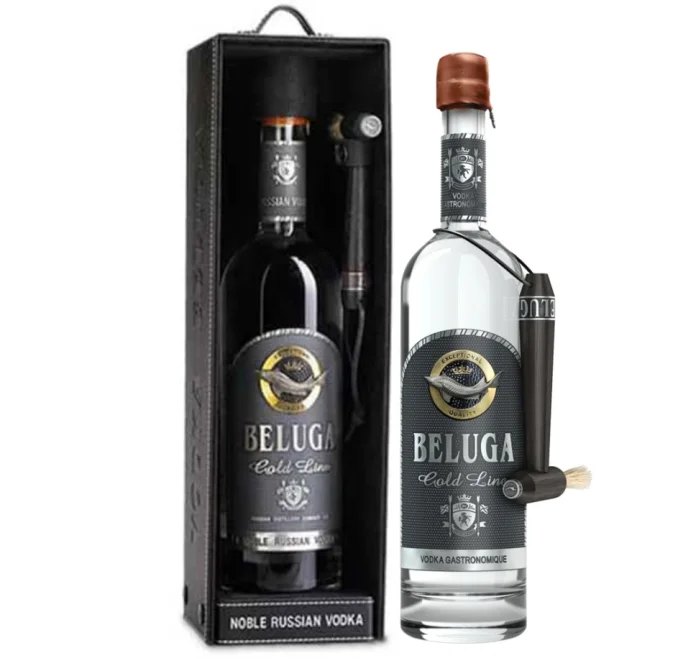 BELUGA GOLD LINE Hộp da búa 750ml