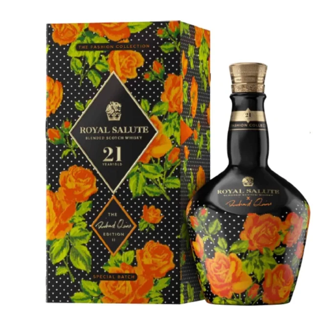 Royal Salute 21YO The Richard Quinn Orange Roses Edition II (Hoa Hồng)