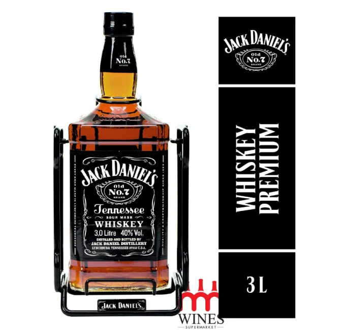 Jack Daniel's No.7 Whiskey 3Litre (Kèm kệ)