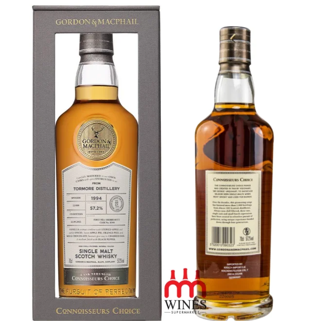 G&M Connoisseur Choice Tormore 1994 27YO 57.2% 1st Fill Sherry Butt 