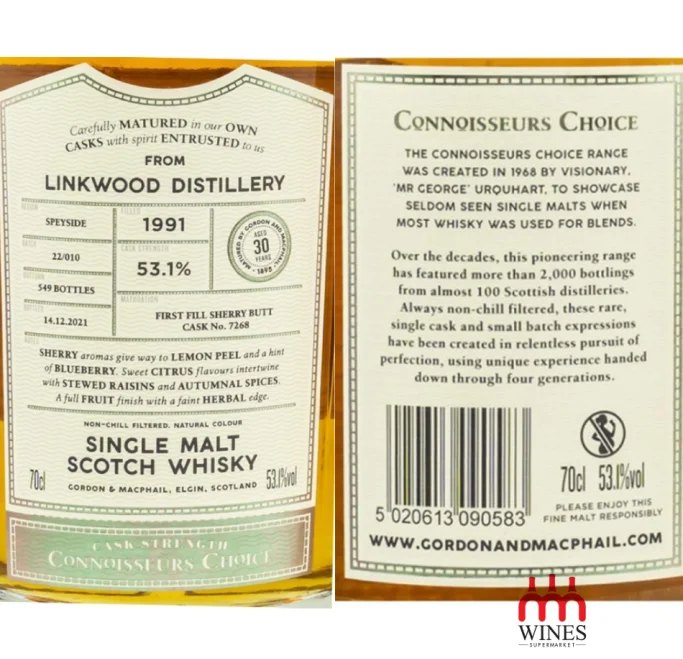 Linkwood 1991 30YO 53.1% 1st Fill Sherry Butt 