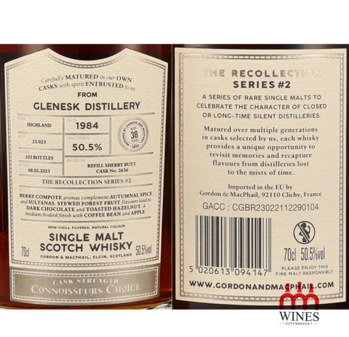 Glen Esk 1984 38YO 50.5% Refill Sherry Butt – Recollection 2