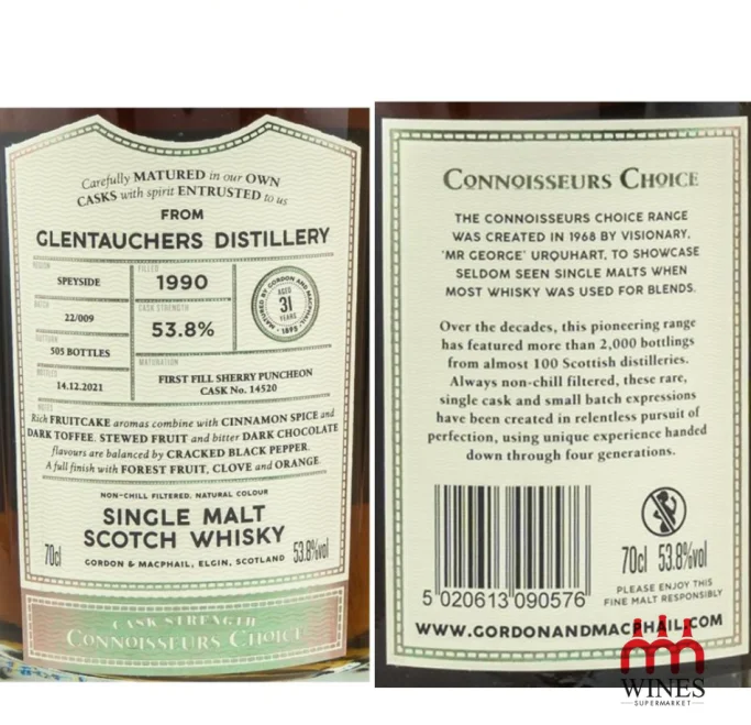 Glentaucher 1990 31YO 53.8% 1st filll Sherry Puncheon