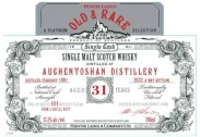 Old And Rare Auchentoshan 1991, 31 Years Old