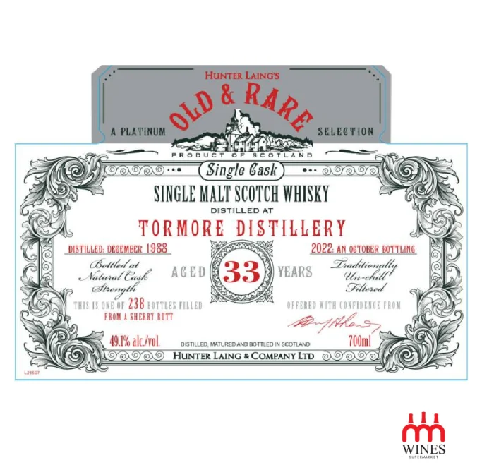 Old & Rare Tormore 1988, 33 Years Old