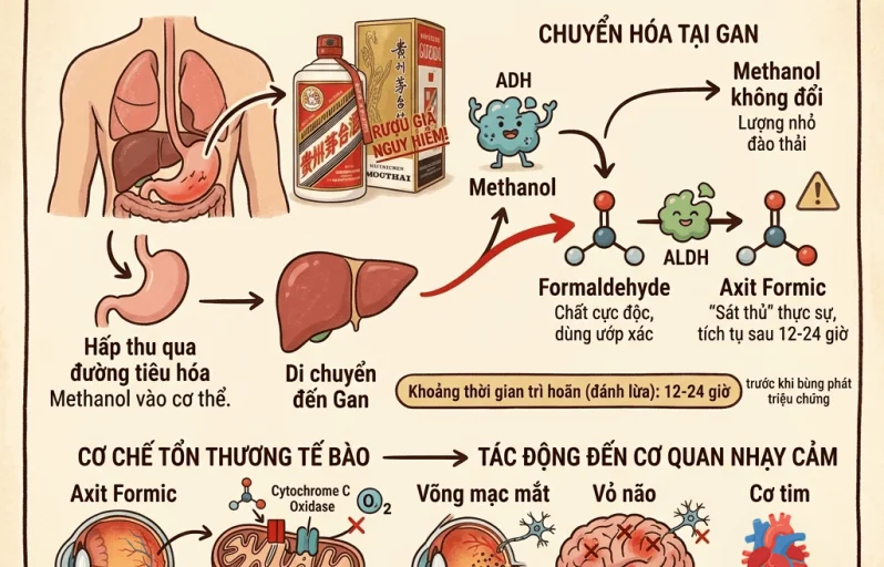 Rủi ro sức khỏe khi sử dụng rượu Mao Đài giả