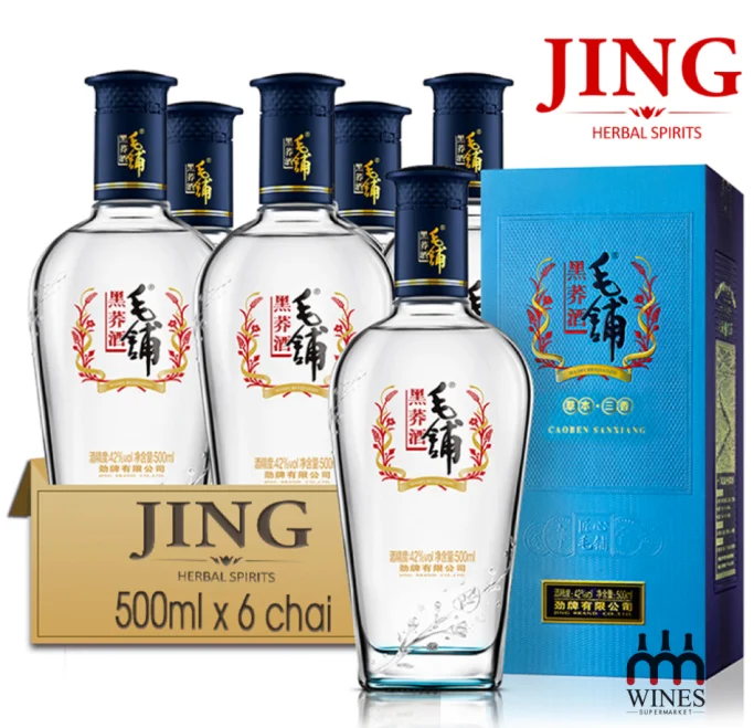 Rượu MAOPU Kiều Mạch Đen 500ml x 6 Chai