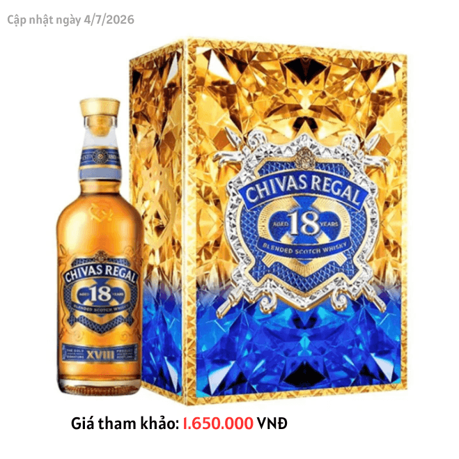 Giá rượu Chivas Regal 18YO Gold Signature, giá rượu Chivas 18 mới nhất, tìm hiểu Chivas 18 Gold Signature, hương vị rượu Chivas 18, Chivas 18 chính hãng giá bao nhiêu, cách nhận biết Chivas 18 thật.