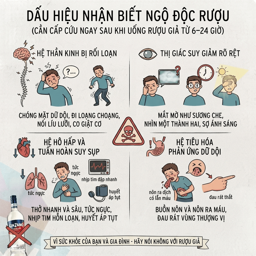 Tác hại của rượu Cinzano giả