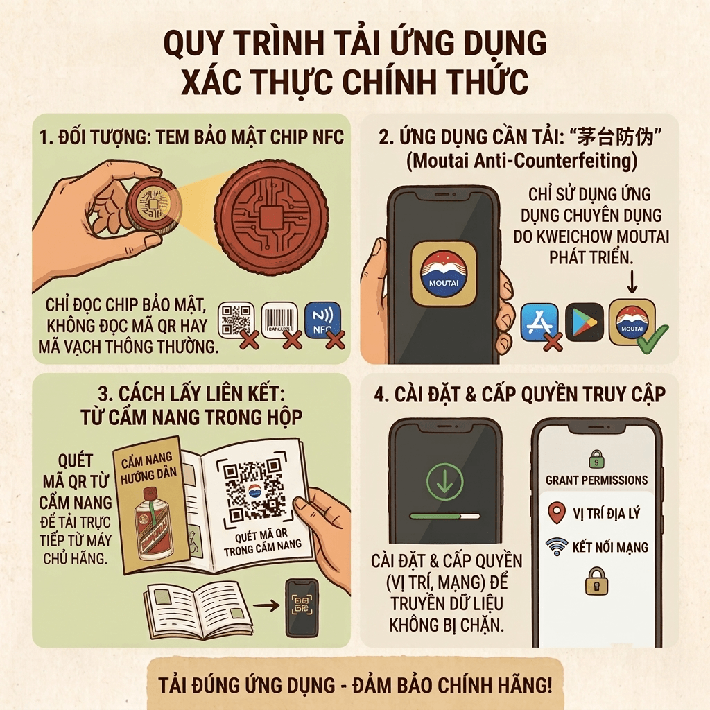 Quét chip NFC của rượu mao đài