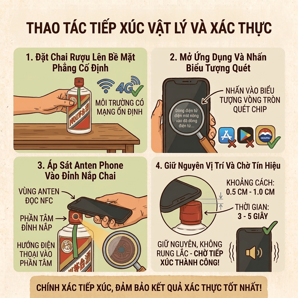 cách check Mao Đài qua NFC