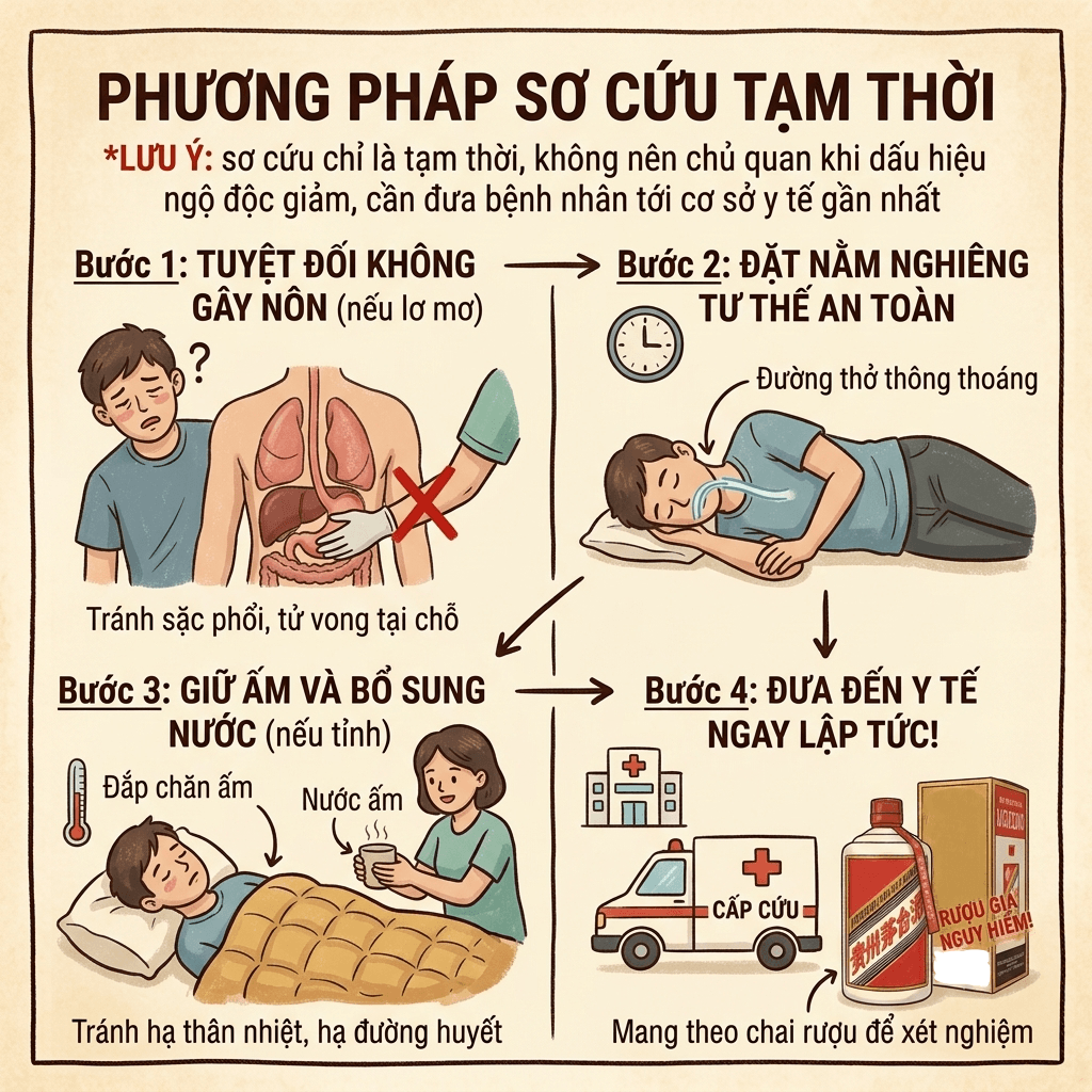 Sơ cứu khi ngộ độc rượu