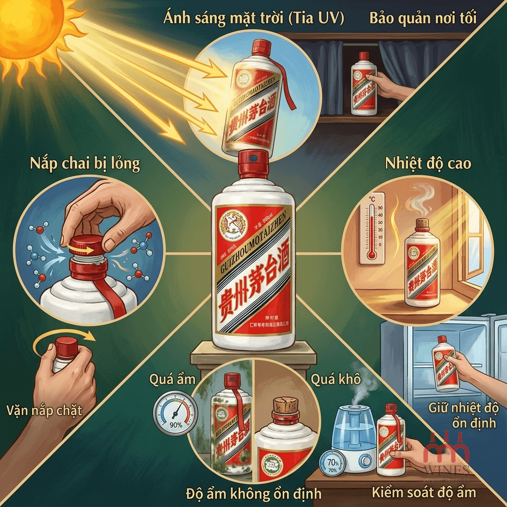 lý do khiến rượu mao đài bị hỏng