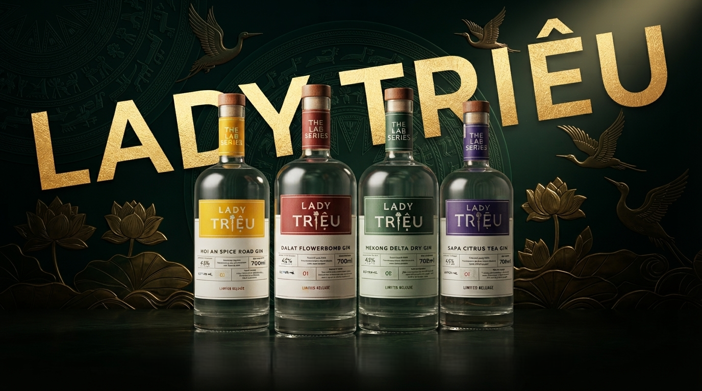 bộ sưu tập rượu Lady Trieu, các phiên bản gin Lady Trieu, tìm hiểu dòng rượu Lady Trieu đặc biệt